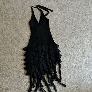 Black Halter Cocktail Dress